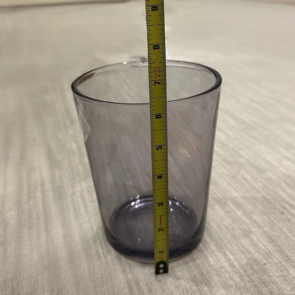 6.5” translucent blue tapered glass vase - Picture 8 of 9